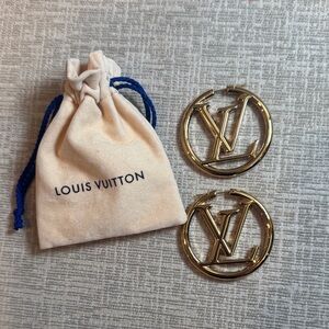 Louis Vuitton Louise Hoops GM Earrings